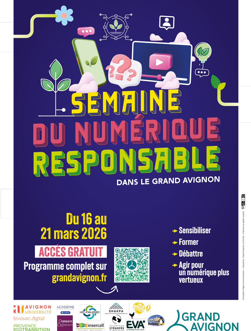 Programme de l'événement sur le Numérique Responsable du Grand Avignon 2026
